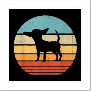 Chihuahua Silhouette 60s 70s Gifts Dog Lover Posters and Art